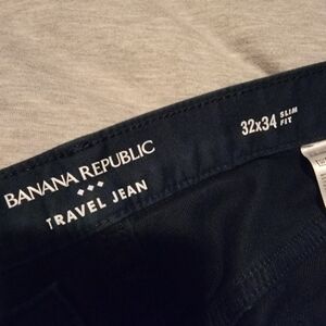 Banana republic mens slim fit travel jean pants 32x34 navy blue